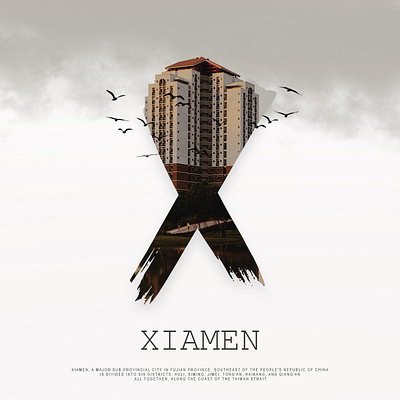 XIAMEN creative design graphic design illustration letters logo manipulation post social media ui