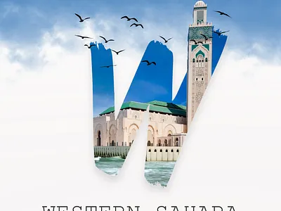 WESTERN SAHARA creative design graphic design illustration letters logo manipulation post social media ui