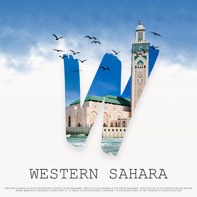 WESTERN SAHARA creative design graphic design illustration letters logo manipulation post social media ui