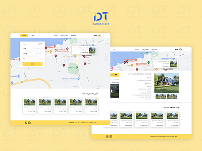 وبسایت املاک -خرید و فروش و اجاره ملک با قابلیت جستجو در لوکیشن design desktop home index location map real state ui ui design ui ux uiux ux design web web design website xd xd design