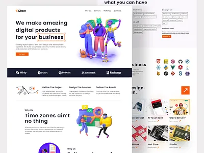 Chain Digital Agency agency branding company creative agency design digital agency digital marketing hero home page landing page logo portfolio studio ui ux web design website