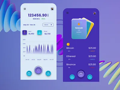 CryptoMobile App Concepts crypto mobile cryptomobile app design mobile app ui ux