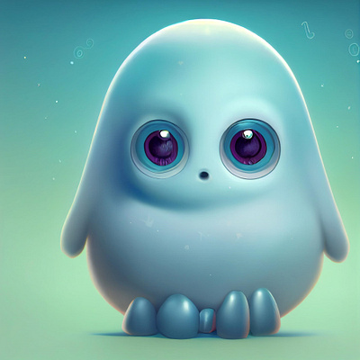 Cute Halloween ghost 3d