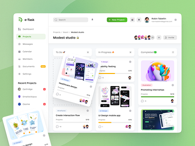 e-Task - Task Manager app application crm dashboard design desktop manager managment planner task task app task list task manager task managment tasker team to do app to do list ui ux
