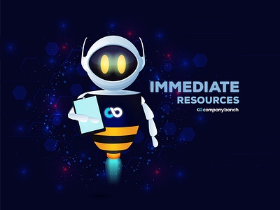 Mascot design for Company Bench bee branding caricature character design coding developer graphic design hire hr illustration it mascot resources technology