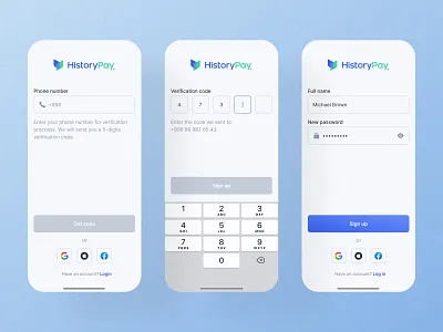 Mobile App - Sign up pages appdesign design figma mobiledesign ui uidesign uiux ux uxdesign uxui