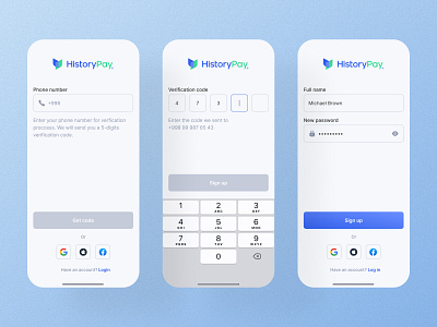 Mobile App - Sign up pages appdesign design figma mobiledesign ui uidesign uiux ux uxdesign uxui