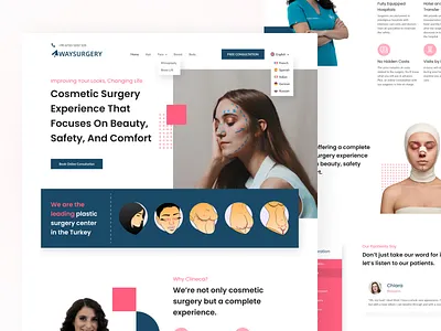 Awaysurgery Web Design beauty design surgery ui uiux ux web