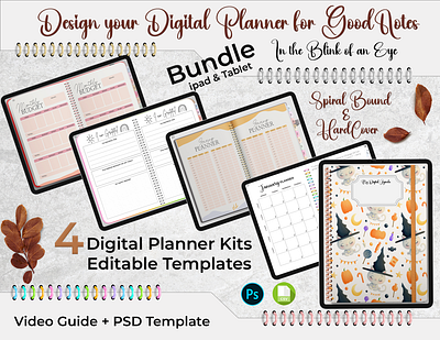 Digital Planner Template Kit / Design your GoodNotes Planner bundle custom planner design design planner digital planner template kit planner android
