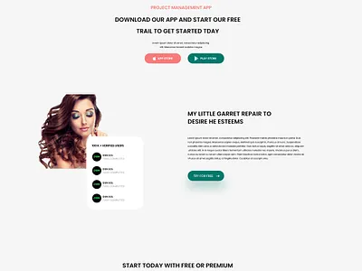 LANDING PAGE : UI-UX app dashboard design graphic design typography ui ui dashboard uiux ux vector