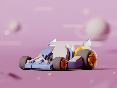Kart c4d cars cinema 4d design isometric kart lowpoly vehicles