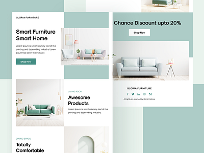 Emailer Design : Furniture Brand branding design email design emailer design graphic design illustration landing page landing page design logo marketing collateral saas ui ux