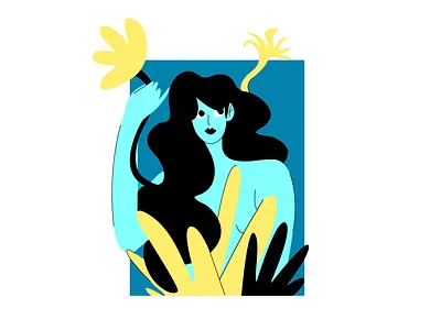 Melancolia (2022) character design fantasy illustration nature vector woman