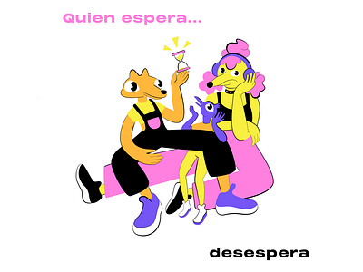 Quien espera...desespera (2022) character design illustration vector