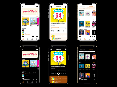 Podcaster app app concept design design concept graphic design mobile app music player podcast ui ux