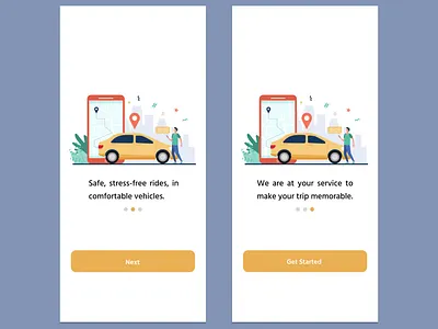 CabuCabu- Onboarding Screens II design ui
