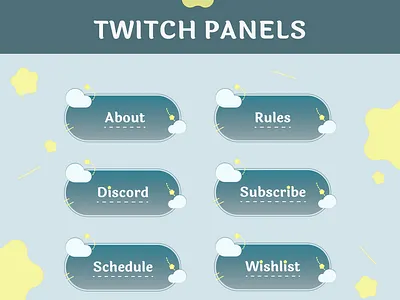 Twitch Panels - Dreamy Sky 🌟 branding design graphic design illustration panels twitch
