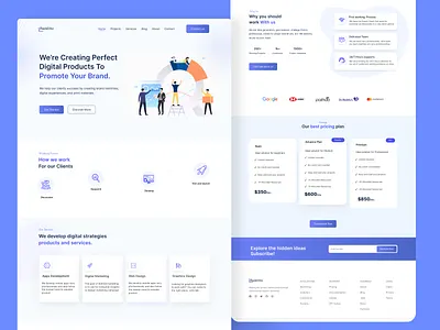 Radditto Digital Agency agency creative design figma figma design home page interface interface figma jabeduiux landing page minimal design radditto structure ui uiux user interface web design