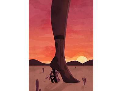 Homewrecker adobe illustrator female flat illustration graphic design illu illustration illustrations landscape vector vector design vector illustration