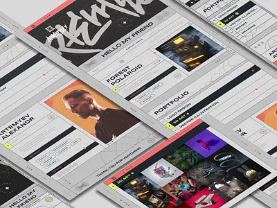 Portfolio 3d app branding design flat ui ux web