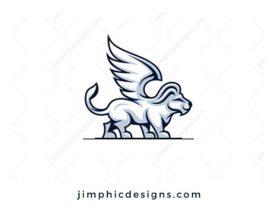 Winged Lion Logo branding design graphic design lion logo vector
