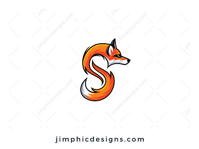 S Fox Logo branding fox graphic design letter letter logo logo vector