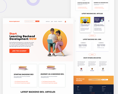 MasteringBackend - online backend engineering mentorship backend branding design designer education engineering online register ui ux