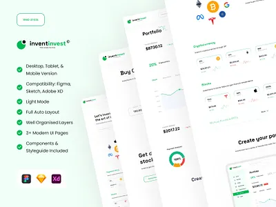 Inventinvest 202 2022trends dailyui design designtrends dribbble learnux madebyuiuxbyahmad ui