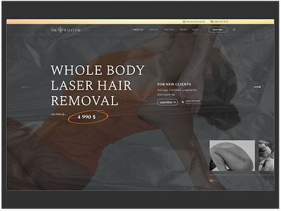 Medical clinic of aesthetic and surgical cosmetology landing pag aesthetic beauty clinic cosmetologist cosmetology creative landing medical minimalist webdesign website design