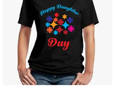 Happy daughter day background remove branding design graphic design graphics t shirt designer illustration logo typography ui vector