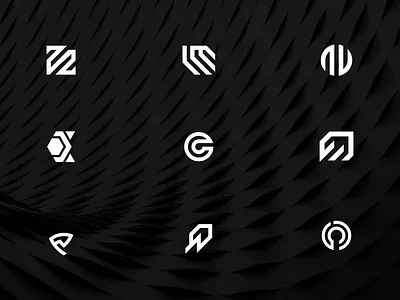 Minimal Geometric Logomarks app brand brand identity brandmark color colour colours design geometric logo graphic graphic design icon illustration logo logo design mark minimal minimal logo vector wordmark