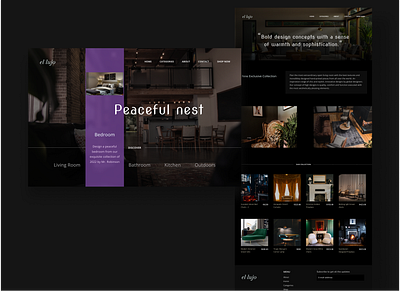 Luxury Interior website - Home Interior design concept branding dailyui design dribbble ui uidesign userinterface