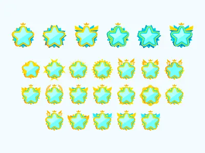 Agar.io League Stars design design explorations design process game game art game asset game assets game design icons league league star leagues moile game stars ui art vectorart