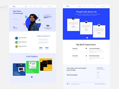 Portfolio website for UI inspiration app design ui ux