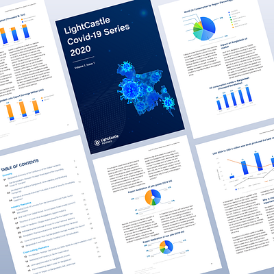 Visualizing Impact: Report on COVID-19 branding charts consulting covid data visualization design graphic design illustration report ui vector