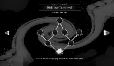 Skill Tree UI (Game) adobe design game dev game developer game ui graphic design illustration photoshop rob roblox roblox ui ui uiux ux