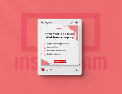 Job Hiring Social Media Post Template Design candidate corporate find job hire hiring poster hiring template interview poster job job hunting job placement job promotion job vacancy looking mahfuz jayed dezinyx new hire online job recruitment searching vacancy work place