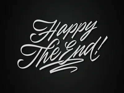 Happy The End lettering calligraphy lettering