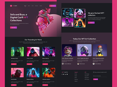 NFT LANDING PAGE design graphic design ui ux vector we web website