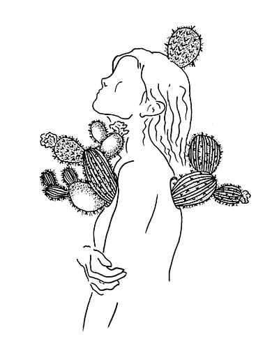 Cactus Girl illustration