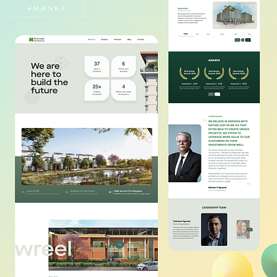 Koncept Ambience - Real Estate apartments clean cool corporate design features green interactive leaf mobile nature pastel property real estate responsive simple ui ux villa website