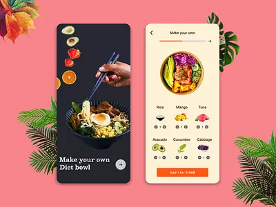 DIET BOWL branding design dietbowl dietplan logo mobileapp ui ui designer uidesign uitrends uiux user experience userinterface ux ux design webdesign