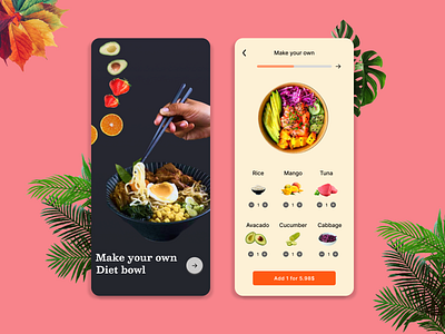 DIET BOWL branding design dietbowl dietplan logo mobileapp ui ui designer uidesign uitrends uiux user experience userinterface ux ux design webdesign