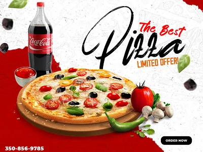 Pizza Post Design For Social Media design fast food fastfood graphic design instagram post instagram template pizza pizza design pizza post pizza poster post post design post designer poster poster design