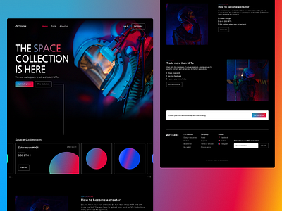 NFT Landing page study case branding design landing page nft ui user experience ux web3