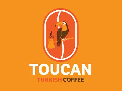 Logo Design Concept for TOUCAN Turkish Coffee ® 3d animation branding design graphic design illustration logo motion graphics ui vector