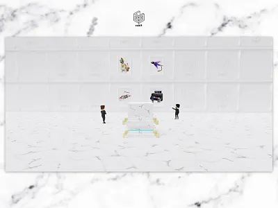 Musem Voxel Scene 2d 3d 3danimation animation branding crypto graphic design magicavoxel render voxel voxelart