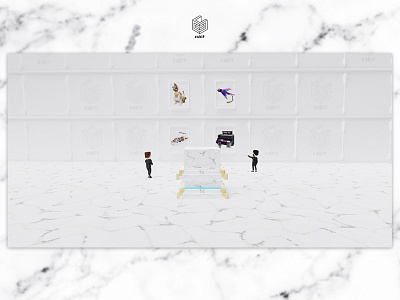 Musem Voxel Scene 2d 3d 3danimation animation branding crypto graphic design magicavoxel render voxel voxelart