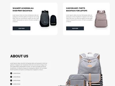 BAGPACK PURCHASING APP branding dashboard graphic design landing page ui uiux ux web design