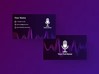 Business Card business card card voice voice over
